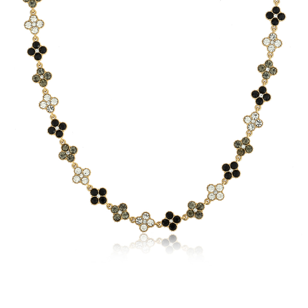 MULTIFLOWER Necklace Stainless Steel Untarnish Black