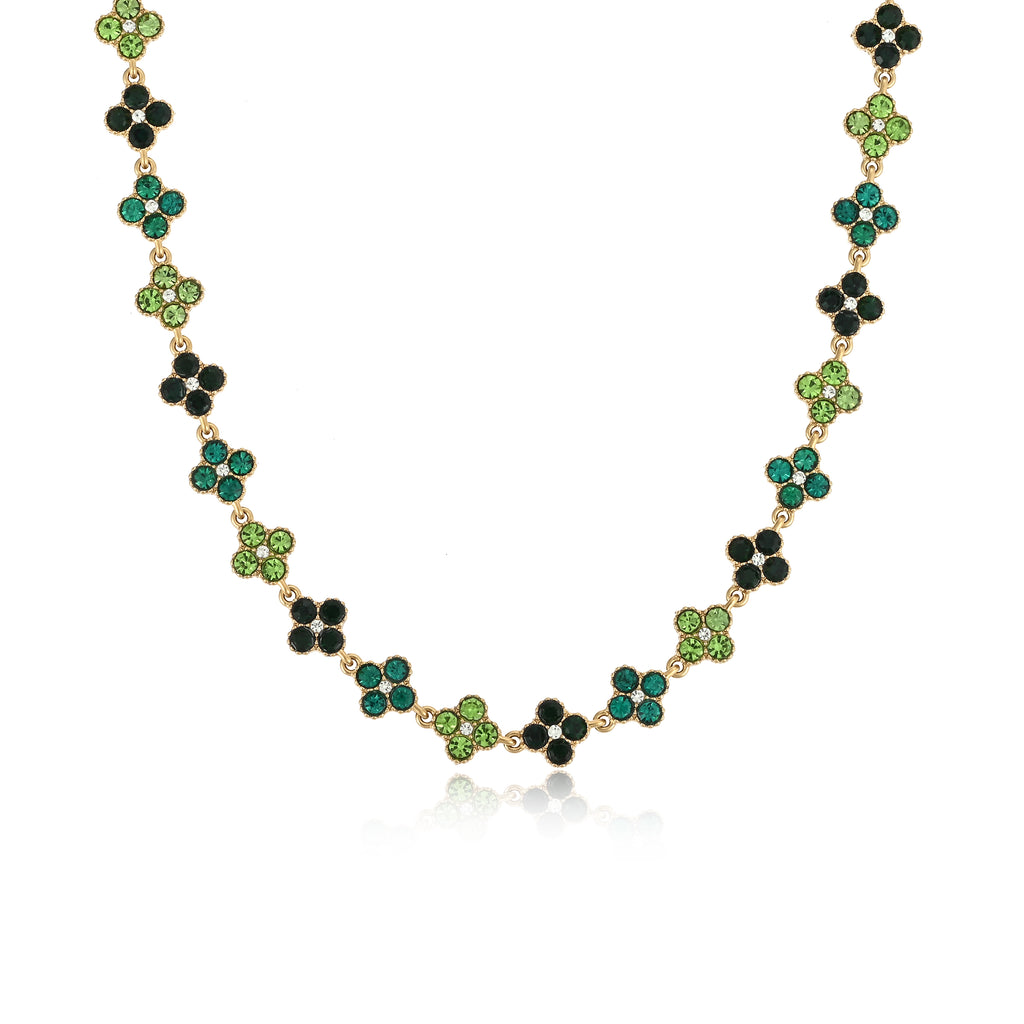 MULTIFLOWER Necklace Stainless Steel Untarnish Green