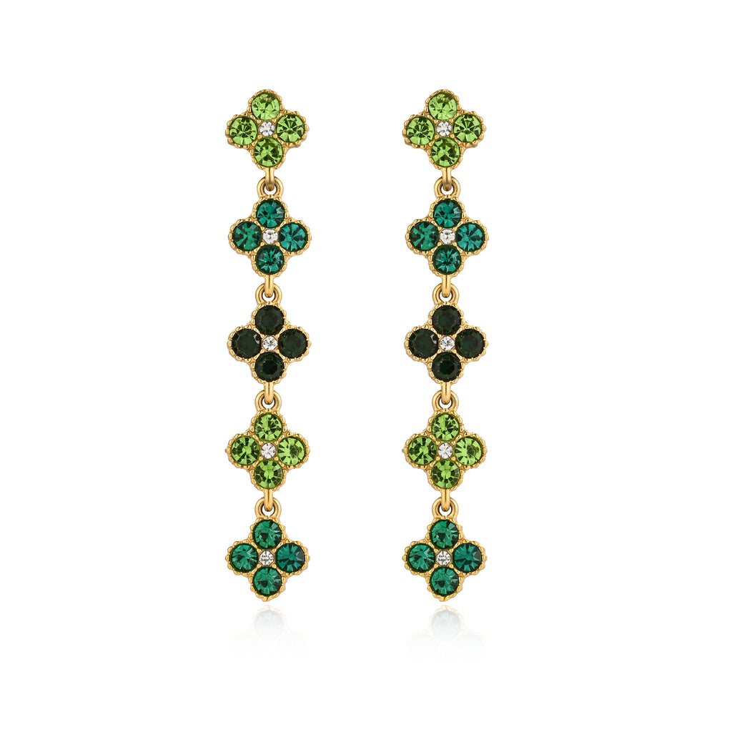 MULTIFLOWER Earrings Stainless Steel Untarnish Green