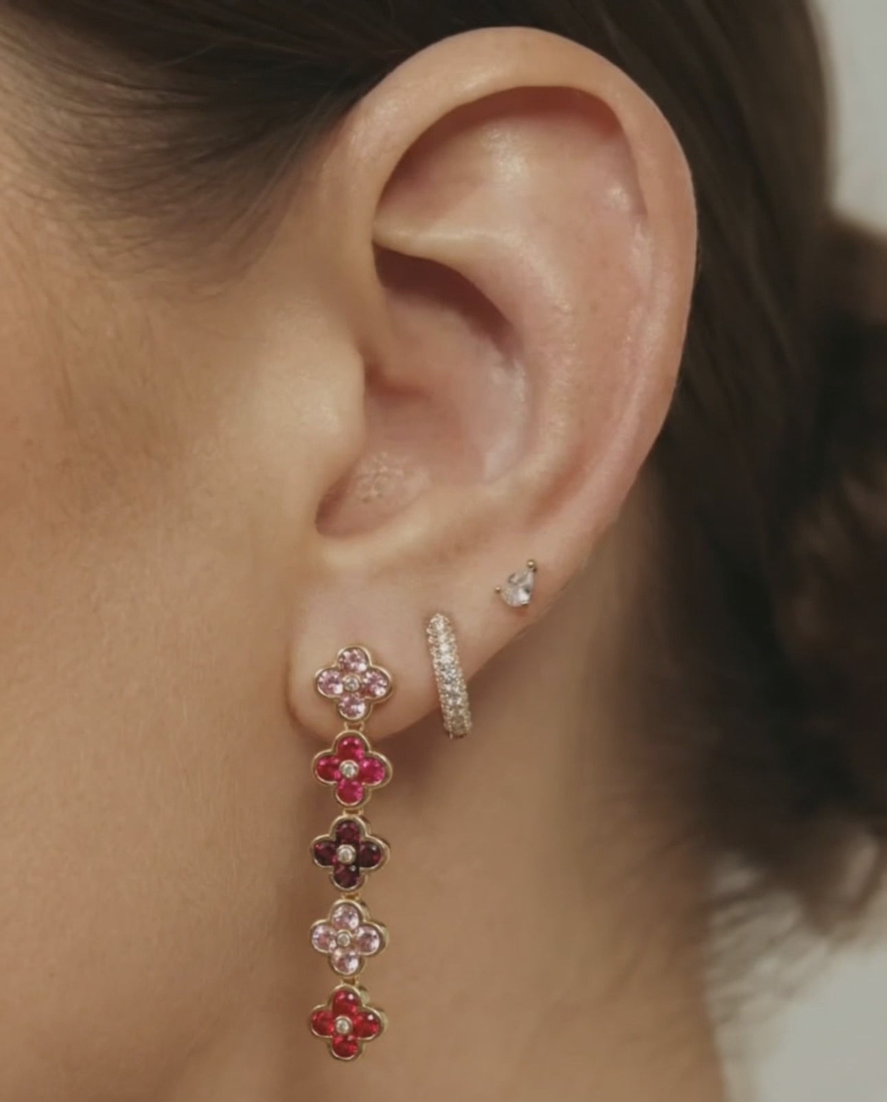 MULTIFLOWER Earrings Stainless Steel Untarnish